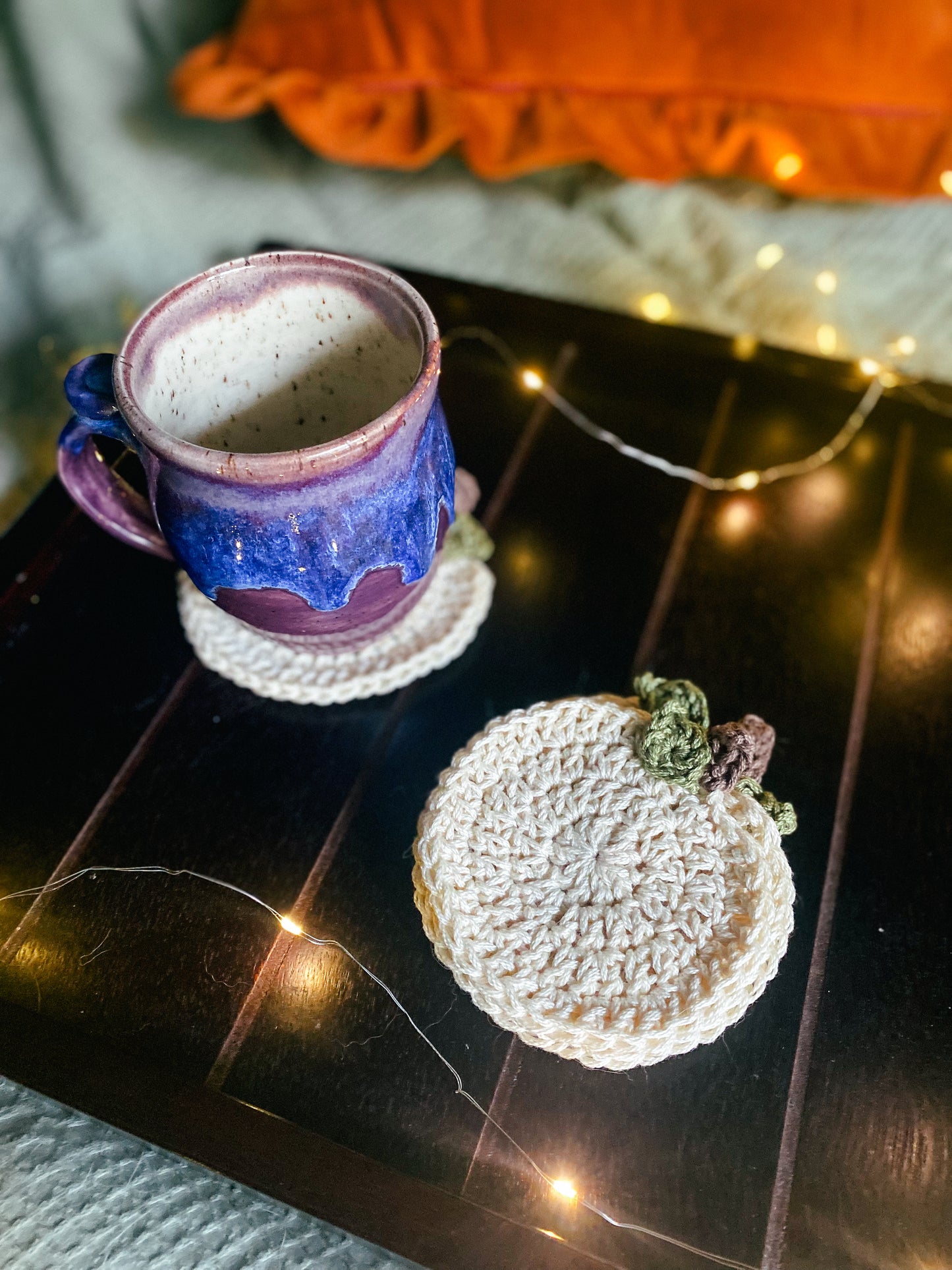 pumpkin coaster set (4)