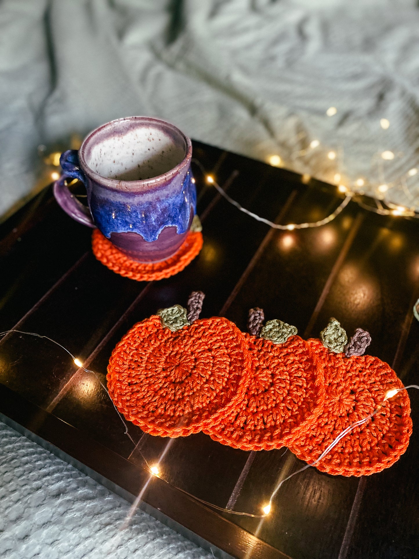 pumpkin coaster set (4)